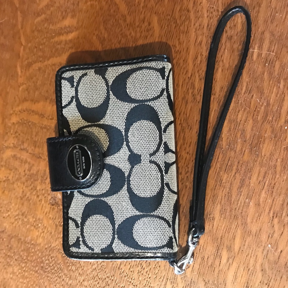 Coach signature phone case/wallet